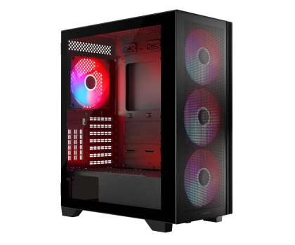 Obudowa MODECOM MISTRAL ARGB FLOW MIDI USB 3.0x2 Czarna AT-MISTRAL-MG-10-00ARGB-0002